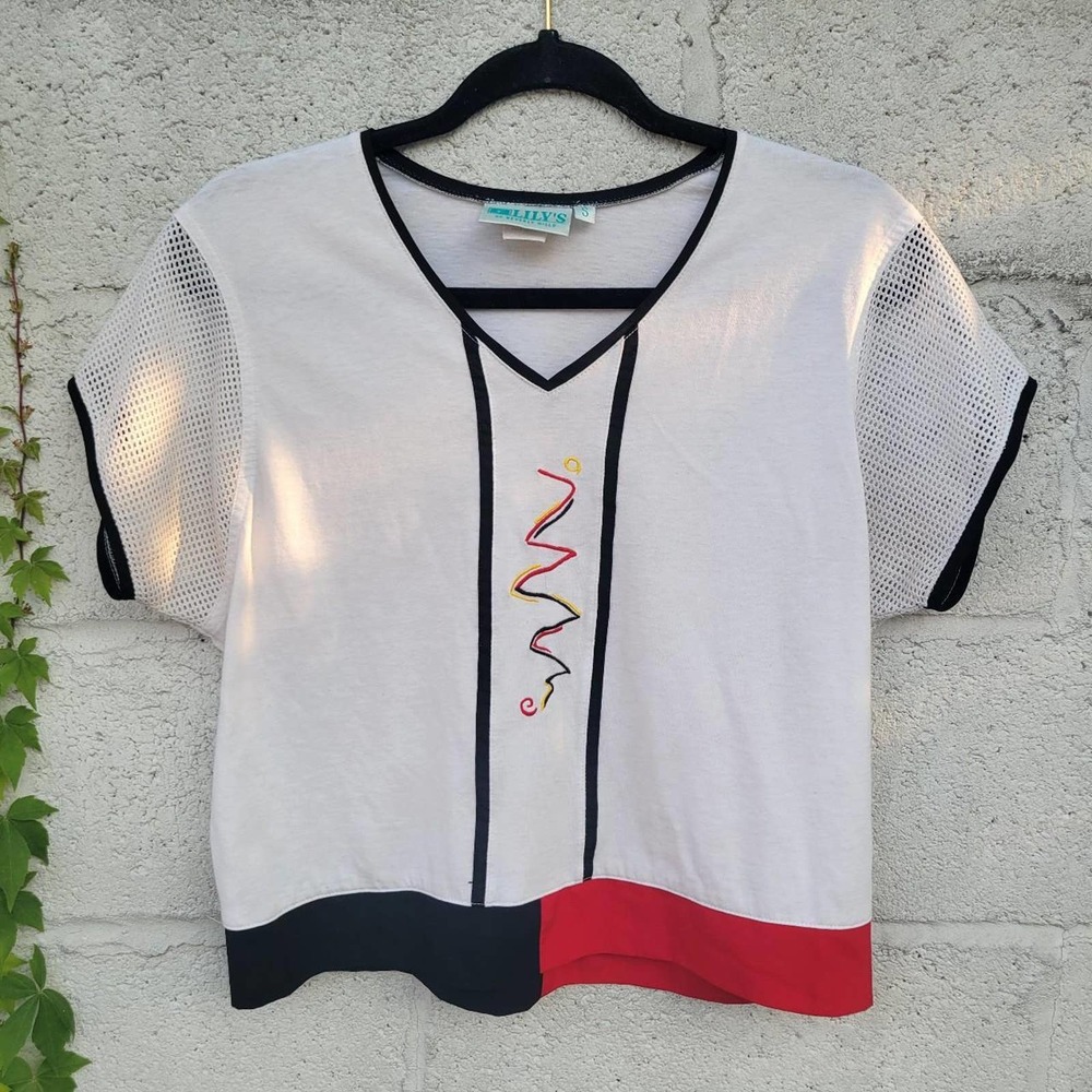 80s vintage embroidery tshirt